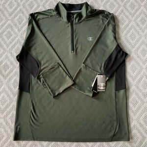 Champion Olive Green 1/2 Zip Size XL NWT